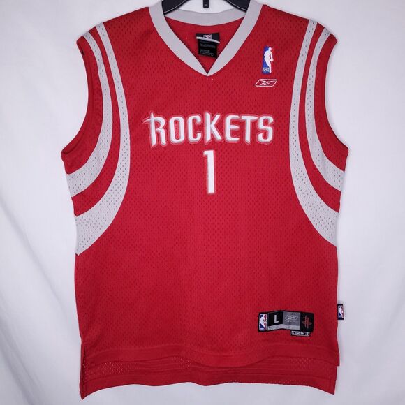 Tracy McGrady Jersey Boys Large Houston Rockets #1 Reebok - Picture 1 of 11
